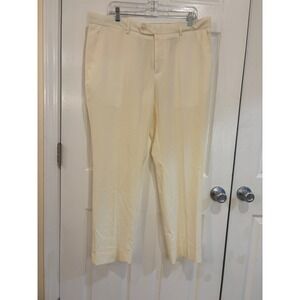 Vince Camuto Mens Dress Pants 38x29 Cave White Slim Fit Career Casual Trousers‎